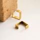 Square Geometric Hoop earring, Brass 22k gold plated, Wholesale earring